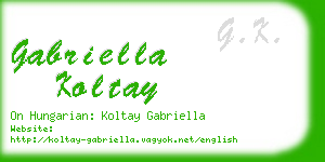 gabriella koltay business card